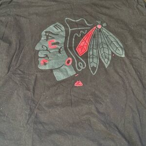 Men’s 3XL Black Hawks Long Sleeve Shirt